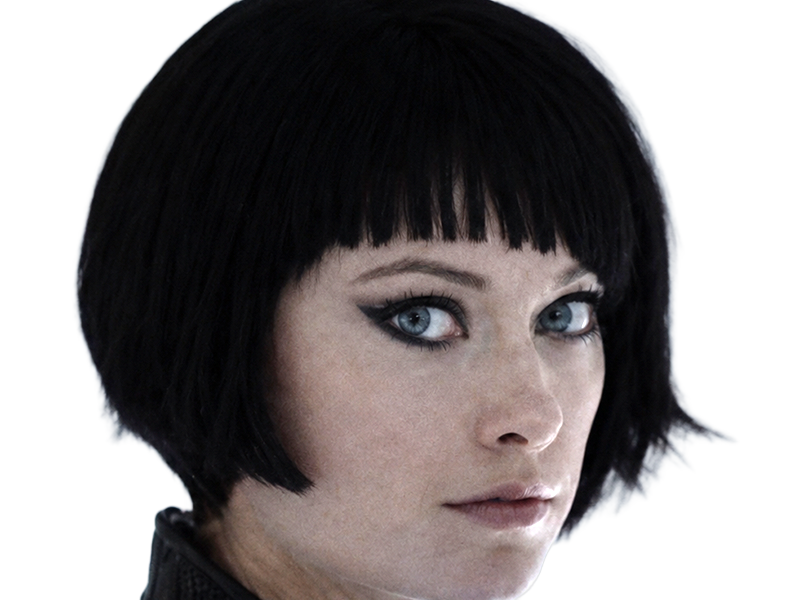 Sticker quorra iso tron heritage legacy film 2010 femme olivia wilde vingtaine yeux bleus cheveux noirs par Dark-63