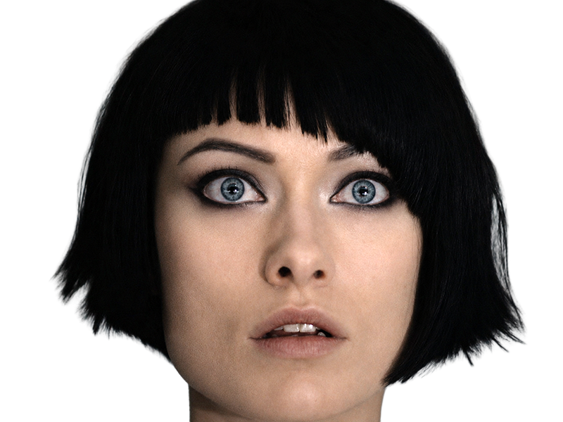 Sticker quorra iso tron heritage legacy film 2010 femme olivia wilde vingtaine yeux bleus cheveux noirs par Dark-63