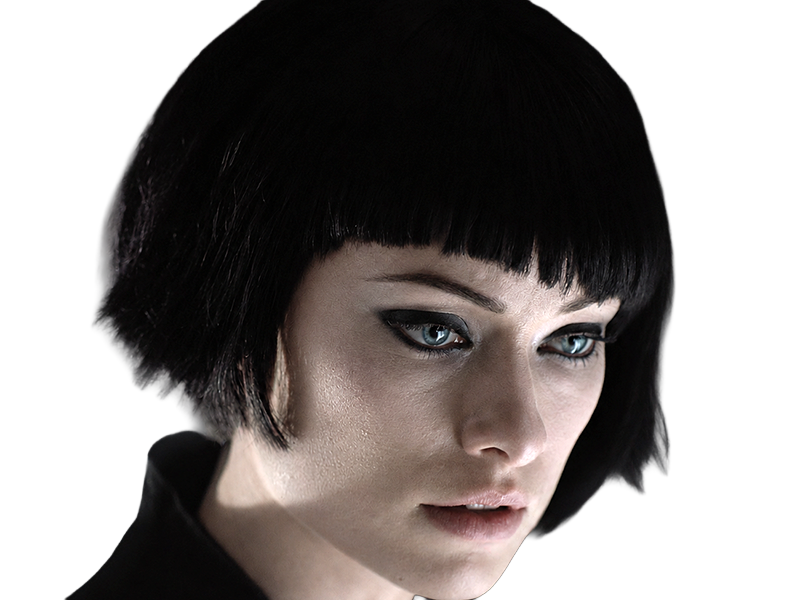 Sticker quorra iso tron heritage legacy film 2010 femme olivia wilde vingtaine yeux bleus cheveux noirs par Dark-63