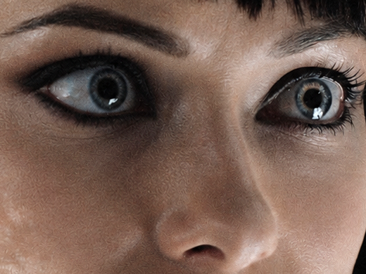 Sticker quorra iso tron heritage legacy film 2010 femme olivia wilde vingtaine yeux bleus cheveux noirs par Dark-63