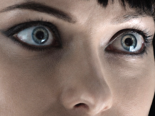 Sticker quorra iso tron heritage legacy film 2010 femme olivia wilde vingtaine yeux bleus cheveux noirs par Dark-63