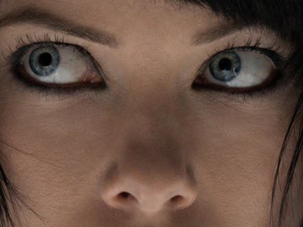 Sticker quorra iso tron heritage legacy film 2010 femme olivia wilde vingtaine yeux bleus cheveux noirs par Dark-63