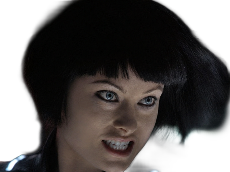 Sticker quorra iso tron heritage legacy film 2010 femme olivia wilde vingtaine yeux bleus cheveux noirs par Dark-63
