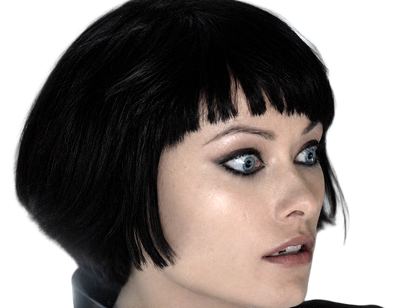 Sticker quorra iso tron heritage legacy film 2010 femme olivia wilde vingtaine yeux bleus cheveux noirs par Dark-63
