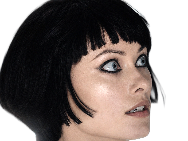 Sticker quorra iso tron heritage legacy film 2010 femme olivia wilde vingtaine yeux bleus cheveux noirs par Dark-63