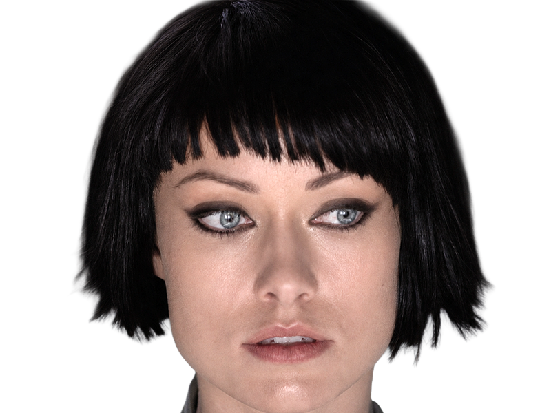 Sticker quorra iso tron heritage legacy film 2010 femme olivia wilde vingtaine yeux bleus cheveux noirs par Dark-63