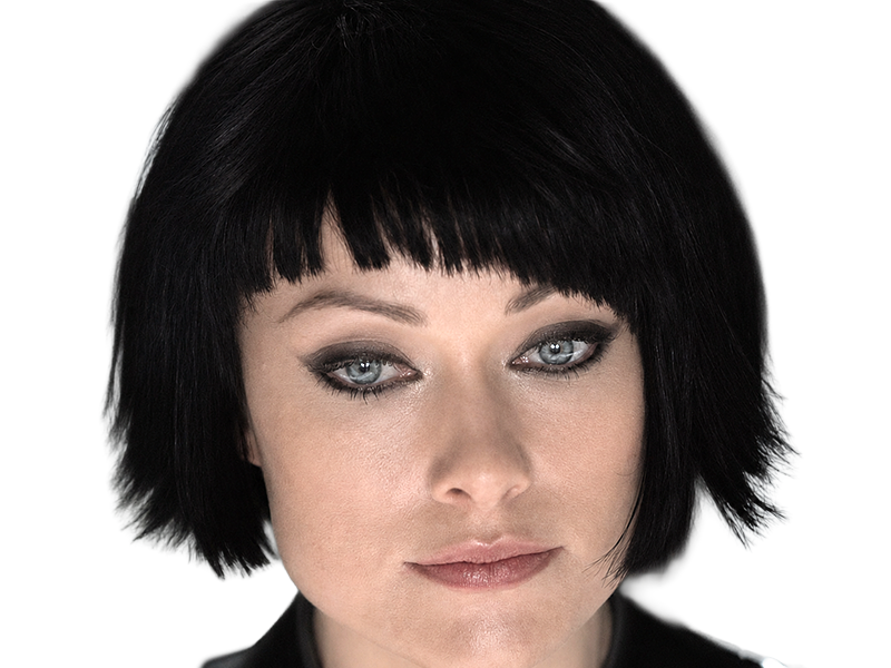 Sticker quorra iso tron heritage legacy film 2010 femme olivia wilde vingtaine yeux bleus cheveux noirs par Dark-63