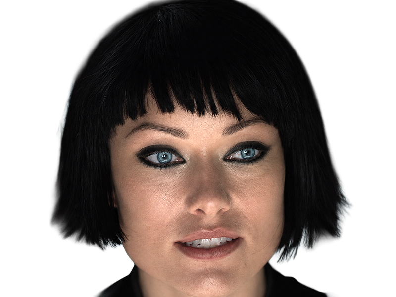 Sticker quorra iso tron heritage legacy film 2010 femme olivia wilde vingtaine yeux bleus cheveux noirs par Dark-63