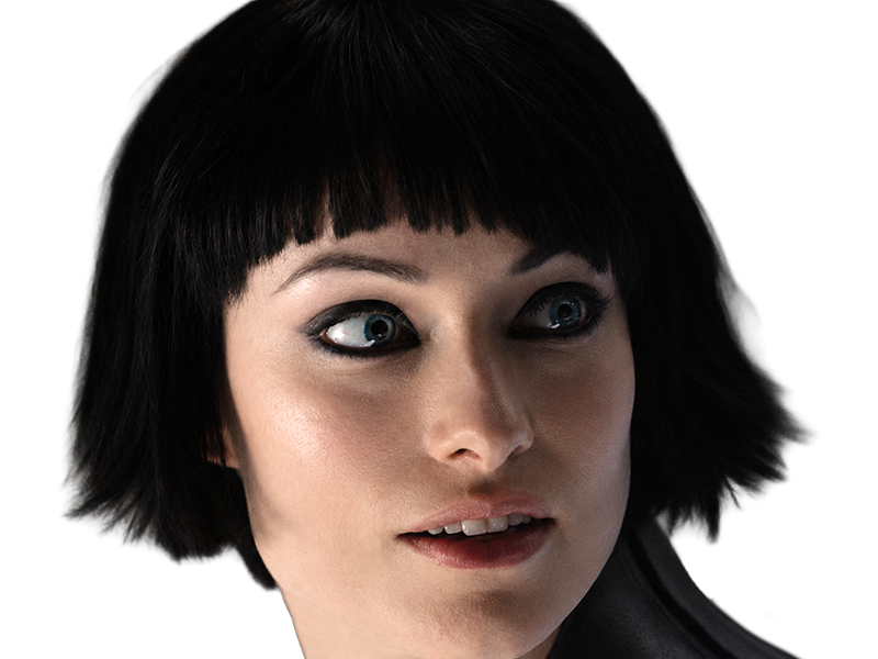 Sticker quorra iso tron heritage legacy film 2010 femme olivia wilde vingtaine yeux bleus cheveux noirs par Dark-63