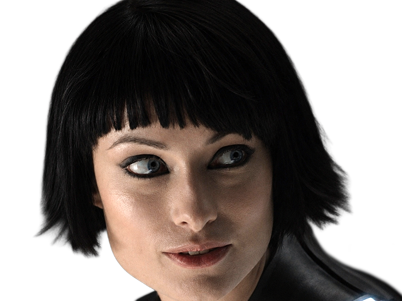 Sticker quorra iso tron heritage legacy film 2010 femme olivia wilde vingtaine yeux bleus cheveux noirs par Dark-63