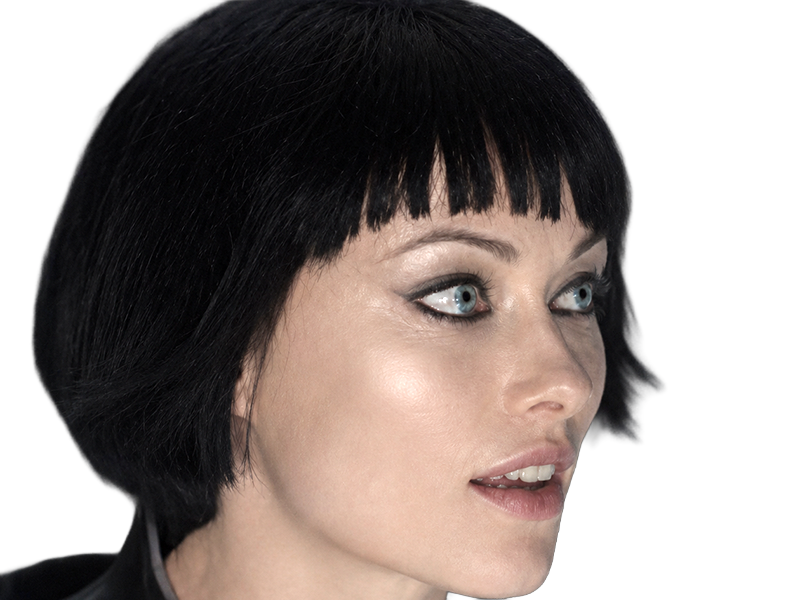 Sticker quorra iso tron heritage legacy film 2010 femme olivia wilde vingtaine yeux bleus cheveux noirs par Dark-63