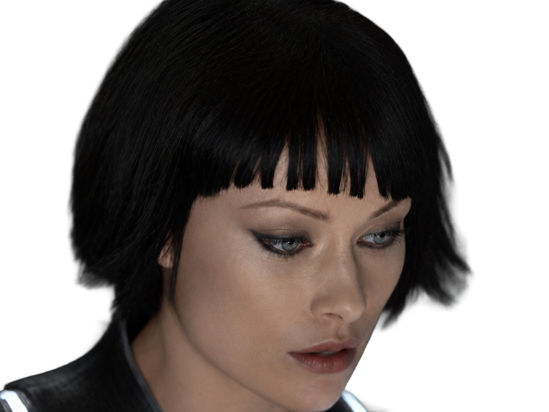 quorra iso tron heritage legacy film 2010 femme olivia wilde vingtaine yeux bleus cheveux noirs