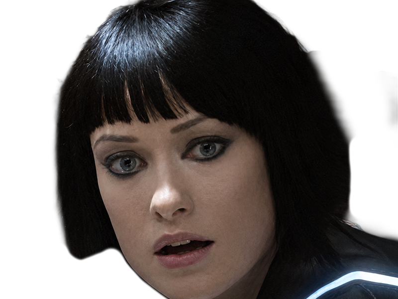 Sticker quorra iso tron heritage legacy film 2010 femme olivia wilde vingtaine yeux bleus cheveux noirs par Dark-63