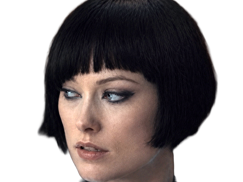 Sticker quorra iso tron heritage legacy film 2010 femme olivia wilde vingtaine yeux bleus cheveux noirs par Dark-63