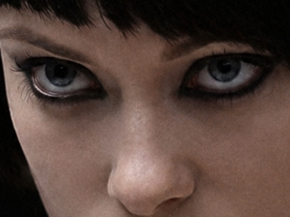 Sticker quorra iso tron heritage legacy film 2010 femme olivia wilde vingtaine yeux bleus cheveux noirs par Dark-63