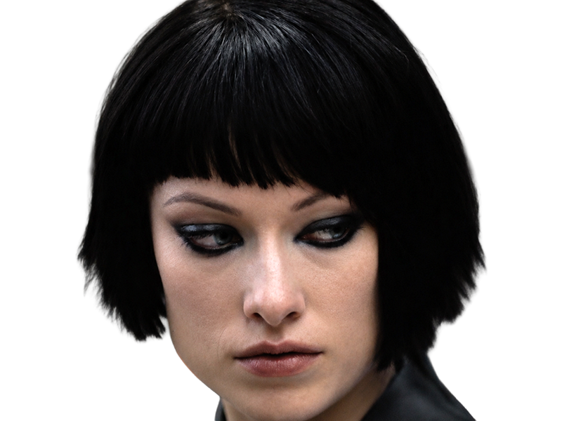 Sticker quorra iso tron heritage legacy film 2010 femme olivia wilde vingtaine yeux bleus cheveux noirs par Dark-63