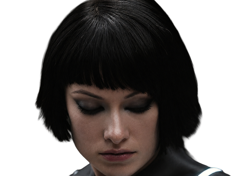 Sticker quorra iso tron heritage legacy film 2010 femme olivia wilde vingtaine yeux bleus cheveux noirs par Dark-63
