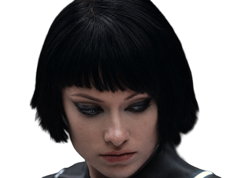 Sticker quorra iso tron heritage legacy film 2010 femme olivia wilde vingtaine yeux bleus cheveux noirs par Dark-63