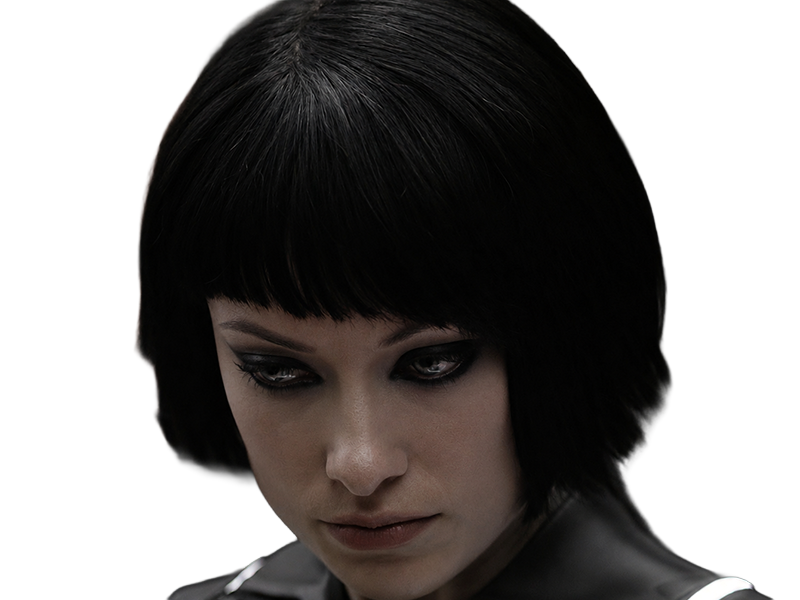 Sticker quorra iso tron heritage legacy film 2010 femme olivia wilde vingtaine yeux bleus cheveux noirs par Dark-63