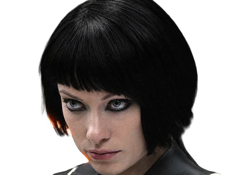Sticker quorra iso tron heritage legacy film 2010 femme olivia wilde vingtaine yeux bleus cheveux noirs par Dark-63