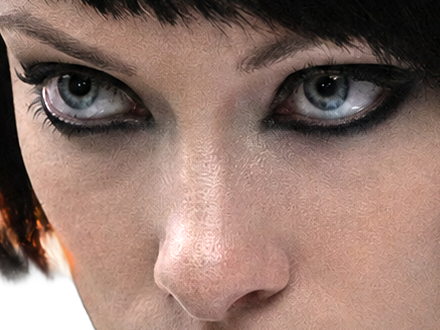 Sticker quorra iso tron heritage legacy film 2010 femme olivia wilde vingtaine yeux bleus cheveux noirs par Dark-63