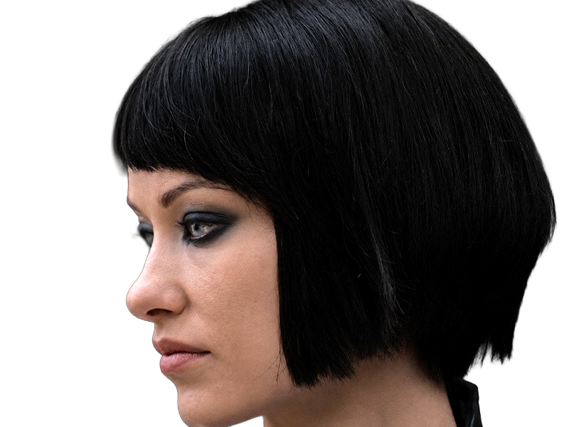 Sticker quorra iso tron heritage legacy film 2010 femme olivia wilde vingtaine yeux bleus cheveux noirs par Dark-63