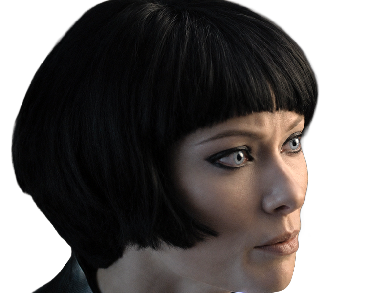 Sticker quorra iso tron heritage legacy film 2010 femme olivia wilde vingtaine yeux bleus cheveux noirs par Dark-63