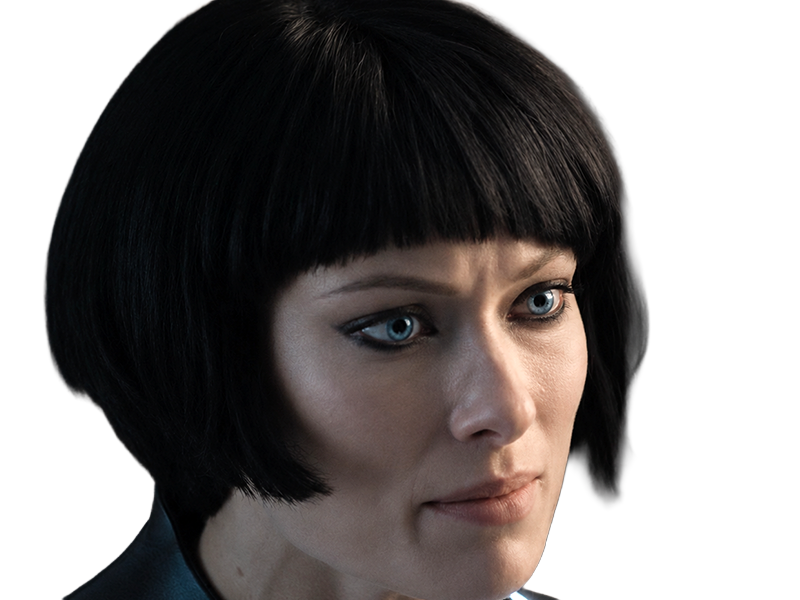 Sticker quorra iso tron heritage legacy film 2010 femme olivia wilde vingtaine yeux bleus cheveux noirs par Dark-63