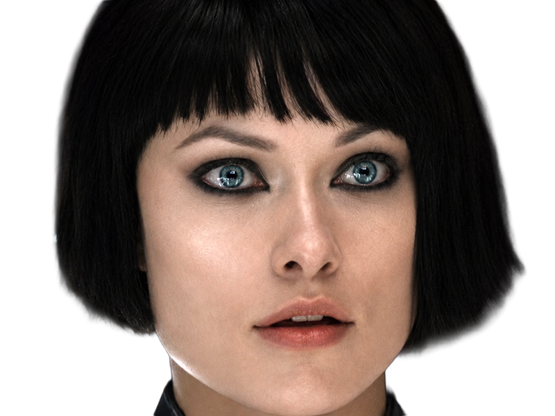 Sticker quorra iso tron heritage legacy film 2010 femme olivia wilde vingtaine yeux bleus cheveux noirs par Dark-63