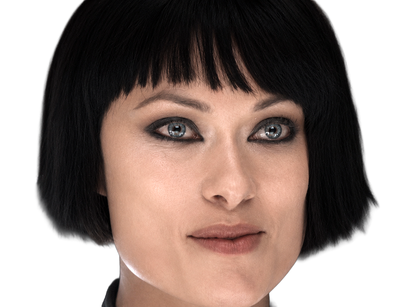 quorra iso tron heritage legacy film 2010 femme olivia wilde vingtaine yeux bleus cheveux noirs