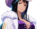 nico-robin-one-piece-ninon-cheveux-noir-yeux-bleu-fic-bloop-chapeau-manteau-bustier