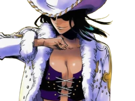 nico-robin-one-piece-ninon-cheveux-noir-yeux-bleu-fic-bloop-chapeau-manteau-bustier