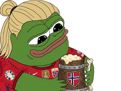 erling haaland cyborg viking norvege norvegien biere football coupe monde 2026 pepe apustaja frog 4chan