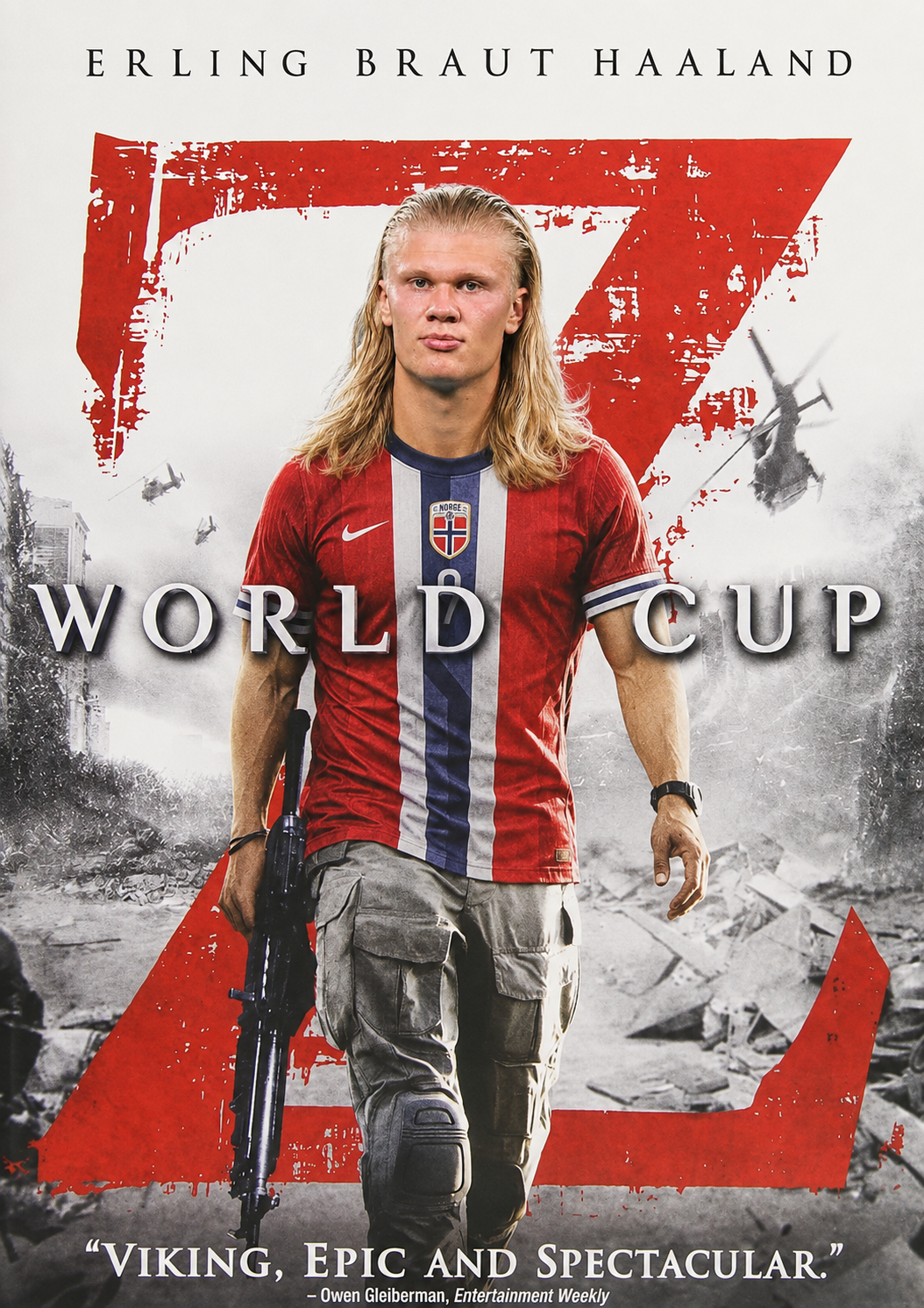 erling herling braut haaland haland norvege viking brad pitt world war foot chad bg film