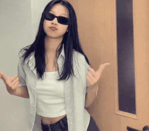 birmanie leona shawn isabel asiatique mignonne cute sourire troll dance danse gif lunettes soleil