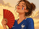 coupe-monde-france-supportrice-maillot-eventail-euro-foot-football