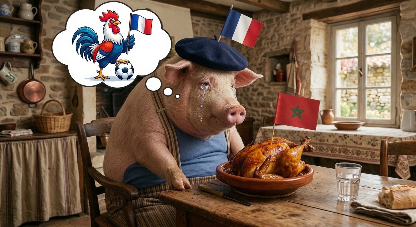 france maroc coupe du monde porc francais tajine marocain coq 2026 tajined chiale pleure brise