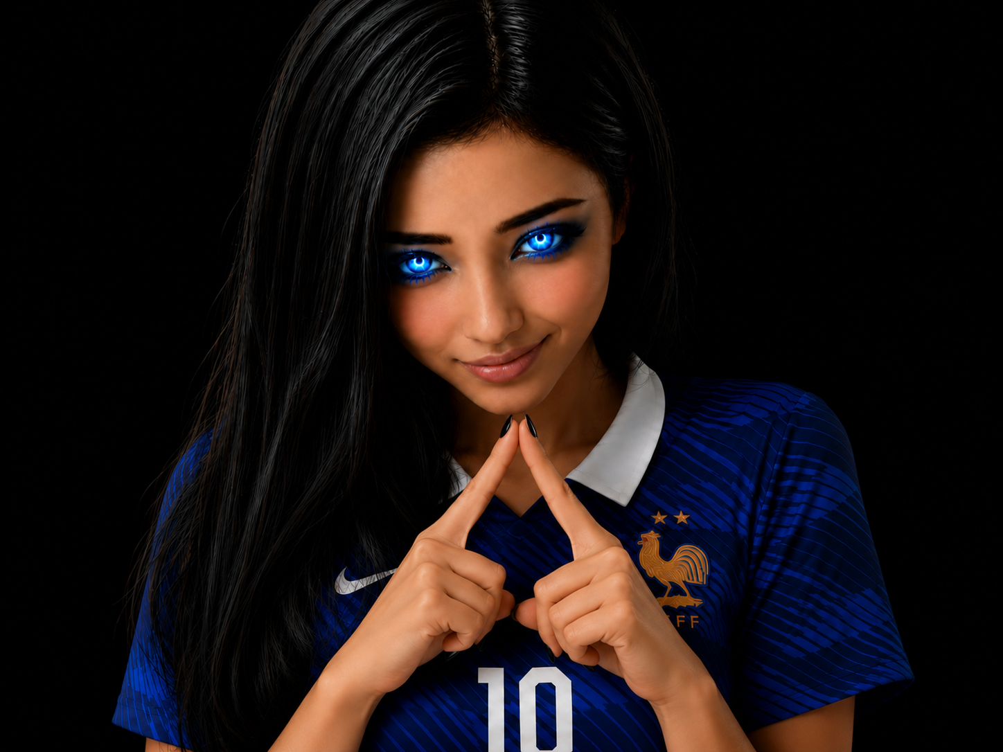 alicia bleue brune mbappe uwu