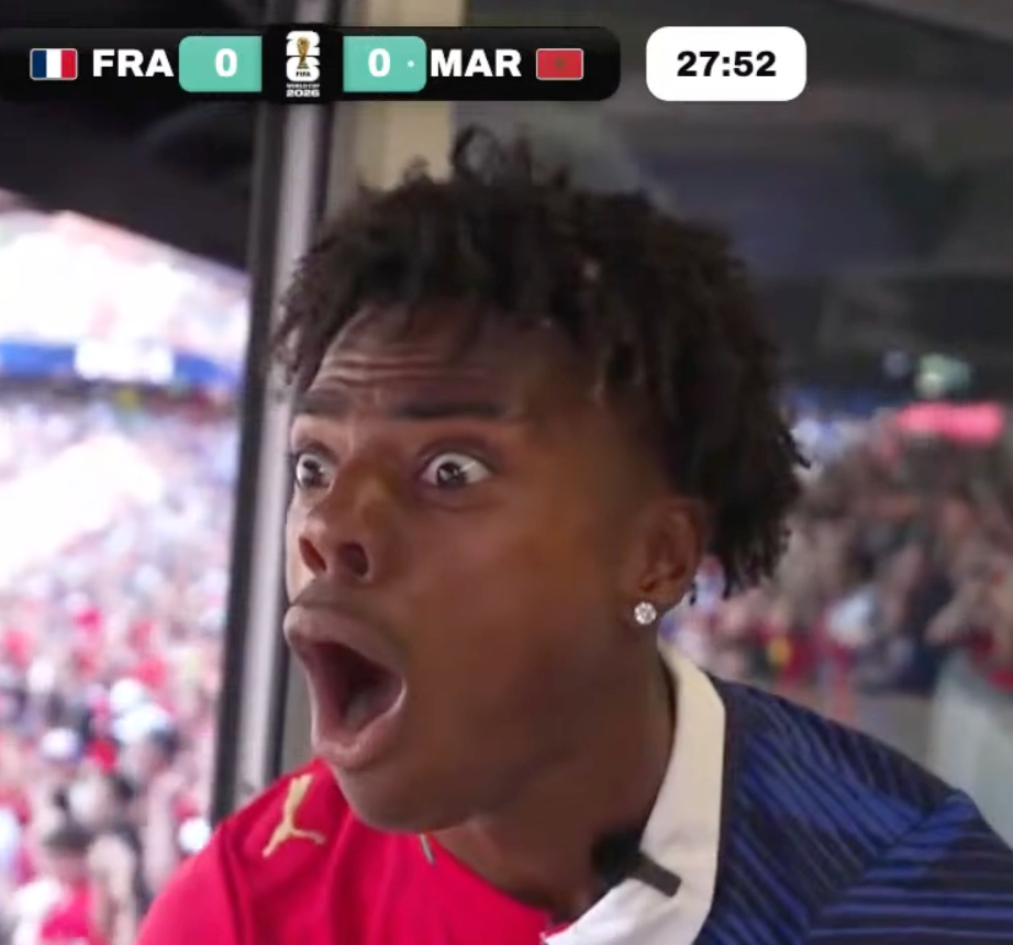 ishowspeed france maroc mbappe penalty rate choc noir 2026 26 cdm foot footix