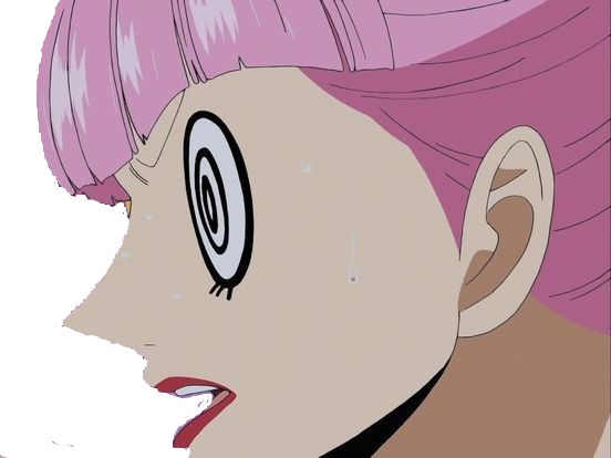 perona one piece cheveux rose yeux noir frange atropos fic bloop
