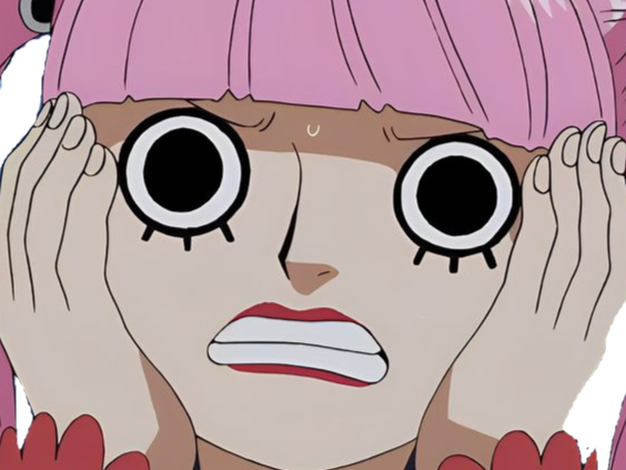 perona one piece cheveux rose yeux noir frange atropos fic bloop