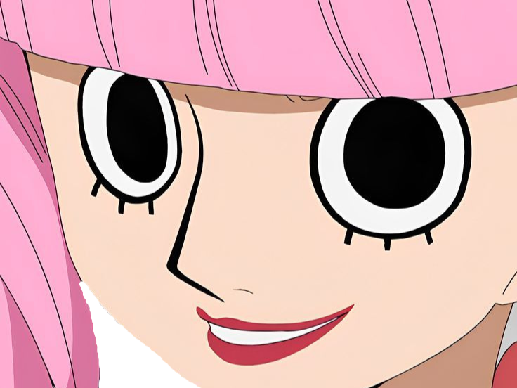 perona one piece cheveux rose yeux noir frange atropos fic bloop
