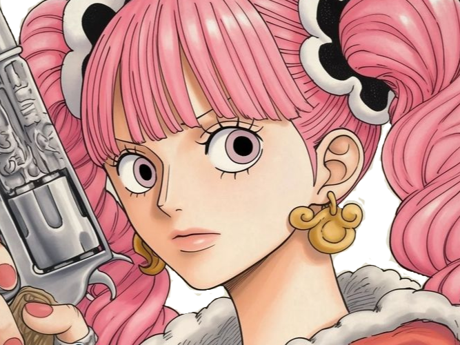 perona one piece cheveux rose yeux noir frange atropos fic bloop