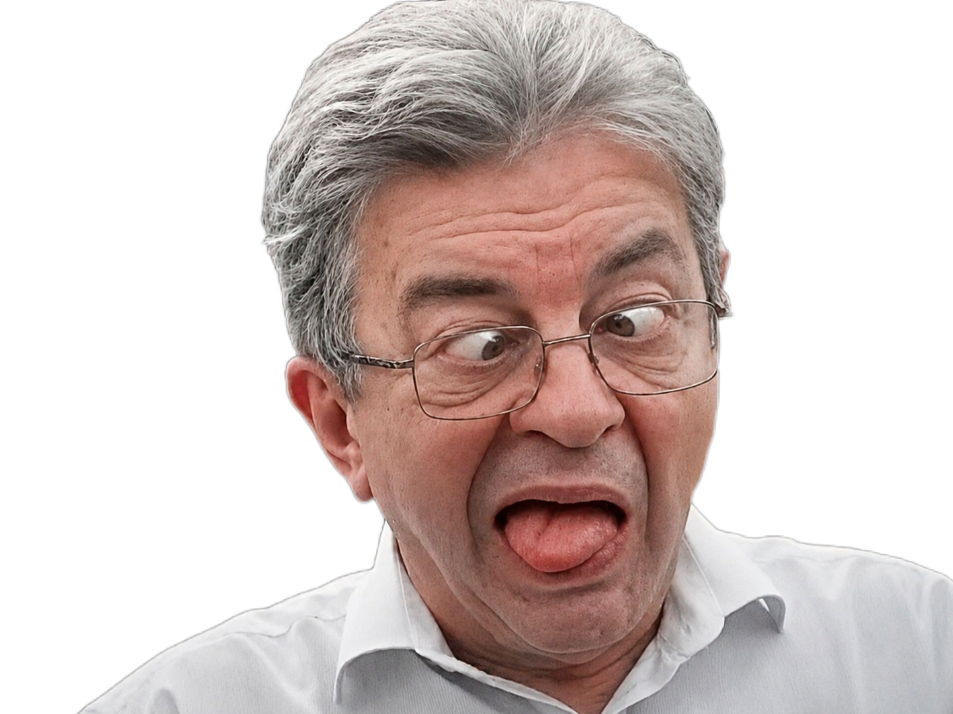 melenchon louche vieux lfi gateux debile langue