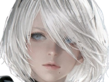 2b nier automata cheveux blanc yeux bleu opale de brienne fic bloop
