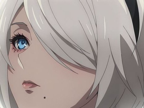 2b nier automata cheveux blanc yeux bleu opale de brienne fic bloop