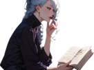 mei-mei-mei-jujutsu-kaisen-jjk-cheveux-blanc-yeux-violet-tresse-adelaide-ade-vizard-fic-bloop
