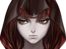 the-house-in-fata-morgana-requiem-kj-fille-cheveux-rouges-rousse-side-eye-serieuse-capuche