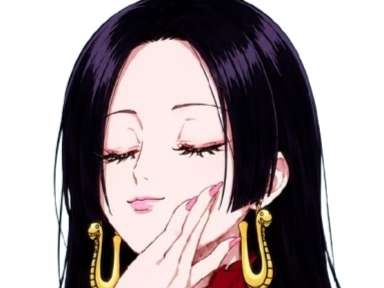boa hancock one piece cheveux noir yeux bleu boucles oreille serpent fic bloop