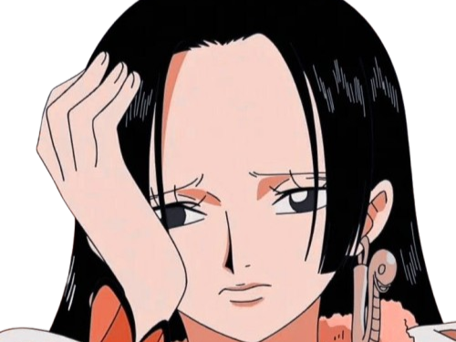 boa hancock one piece cheveux noir yeux bleu boucles oreille serpent fic bloop